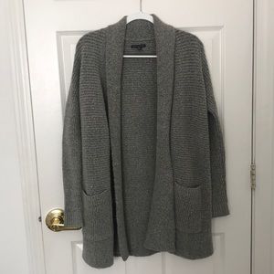 Long gray cardigan